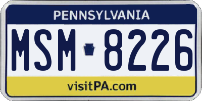 PA license plate MSM8226