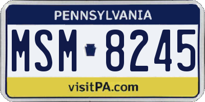 PA license plate MSM8245