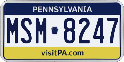 PA license plate MSM8247