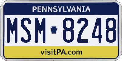 PA license plate MSM8248