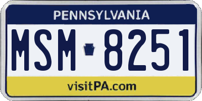 PA license plate MSM8251