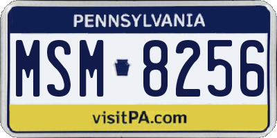 PA license plate MSM8256