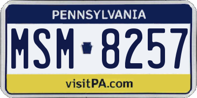 PA license plate MSM8257