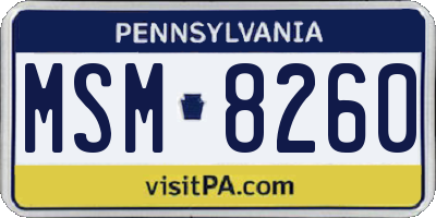 PA license plate MSM8260