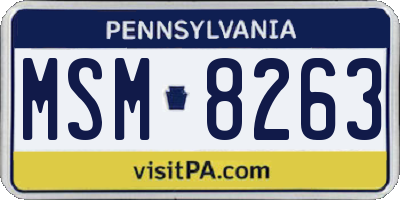 PA license plate MSM8263