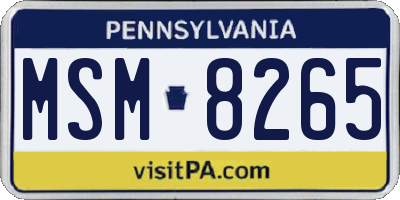 PA license plate MSM8265