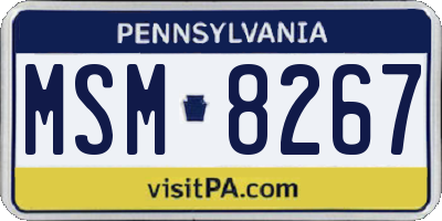 PA license plate MSM8267
