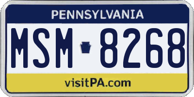 PA license plate MSM8268
