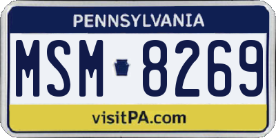 PA license plate MSM8269
