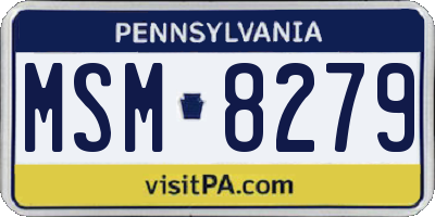 PA license plate MSM8279