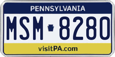 PA license plate MSM8280