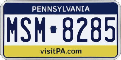 PA license plate MSM8285