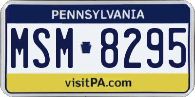PA license plate MSM8295