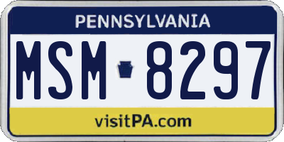 PA license plate MSM8297