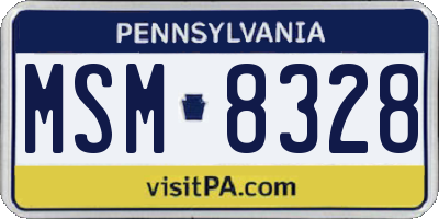 PA license plate MSM8328