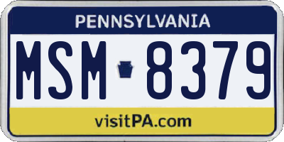 PA license plate MSM8379