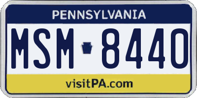 PA license plate MSM8440