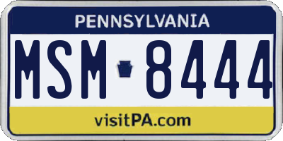 PA license plate MSM8444