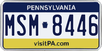 PA license plate MSM8446