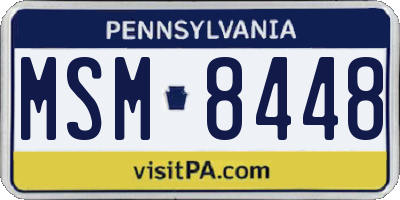PA license plate MSM8448