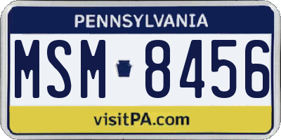 PA license plate MSM8456