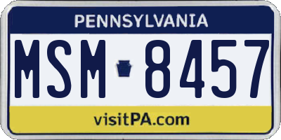 PA license plate MSM8457