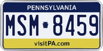 PA license plate MSM8459