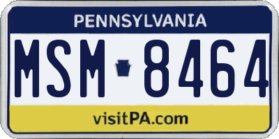 PA license plate MSM8464
