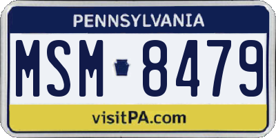PA license plate MSM8479