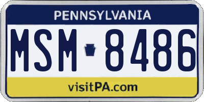PA license plate MSM8486