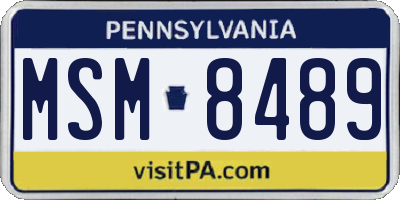 PA license plate MSM8489