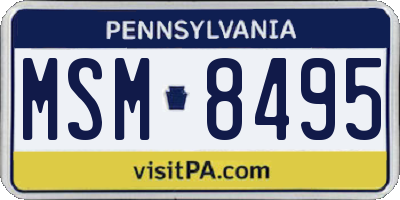 PA license plate MSM8495