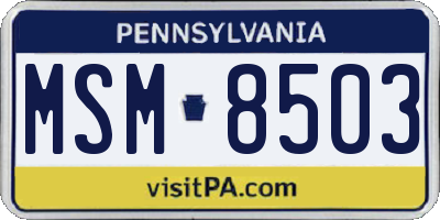 PA license plate MSM8503