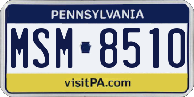 PA license plate MSM8510
