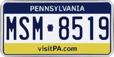 PA license plate MSM8519