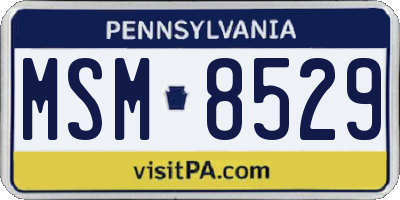 PA license plate MSM8529