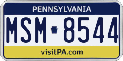 PA license plate MSM8544