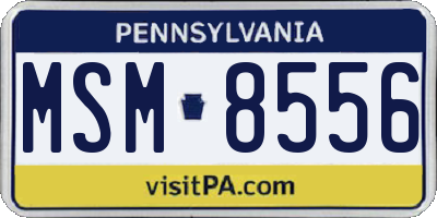 PA license plate MSM8556