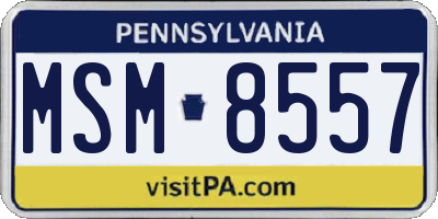 PA license plate MSM8557