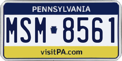 PA license plate MSM8561