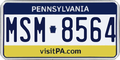 PA license plate MSM8564