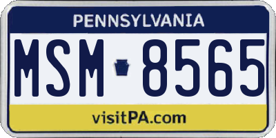 PA license plate MSM8565