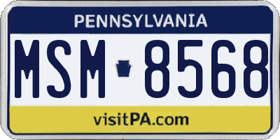 PA license plate MSM8568