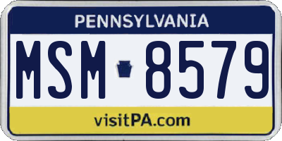 PA license plate MSM8579