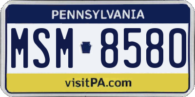 PA license plate MSM8580