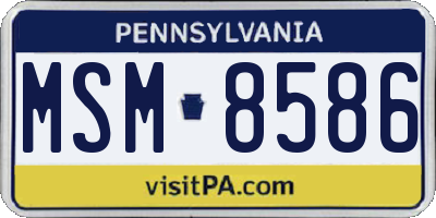 PA license plate MSM8586