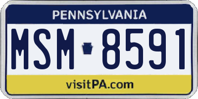 PA license plate MSM8591