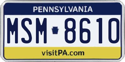 PA license plate MSM8610