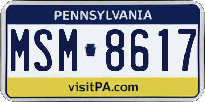 PA license plate MSM8617