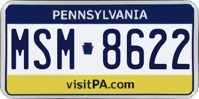 PA license plate MSM8622